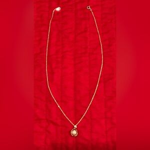 7.25mm Cultured Pearl in “Basket” on 18” Gold-Tone Chain. From Japan. NWOT